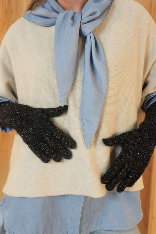 Octavia Arm Warmer Gloves Black